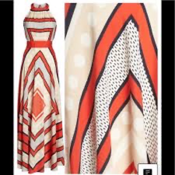 Eliza J Maxi Dress Size 4P Graphic Crepe de Chine - Picture 2 of 6